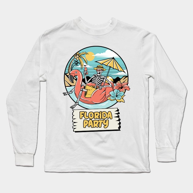 Florida Beaches Long Sleeve T-Shirt by Screamingcat